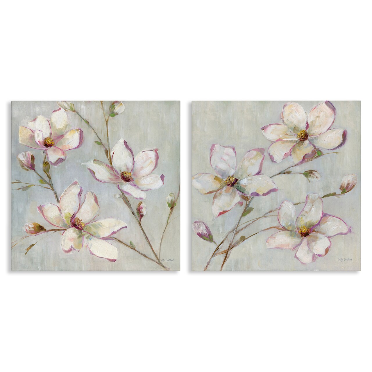 Stupell Industries Spring Tree Blooms 2 pc Canvas Wall Art Set Design by Sally Swatland